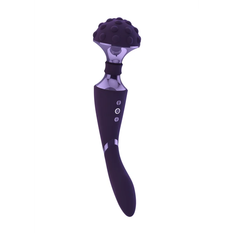 Shiatsu - Rechargeable Double-ended Massage Vibrator With 2 Motors - Purple product.details.thumbnail 4