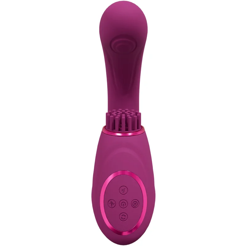 Gen - Triple-stimulation Vibrator With Soft Bristles And Pulse Wave - Pink product.details.thumbnail 4