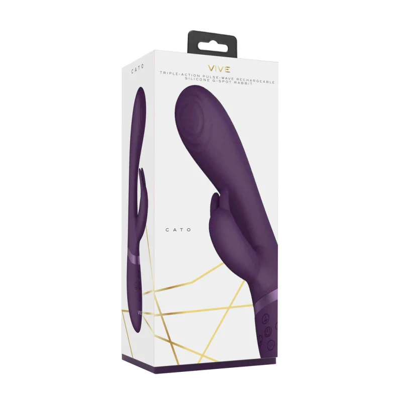 Cato - Rechargeable Pulse-wave G-spot Rabbit Vibrator - Purple