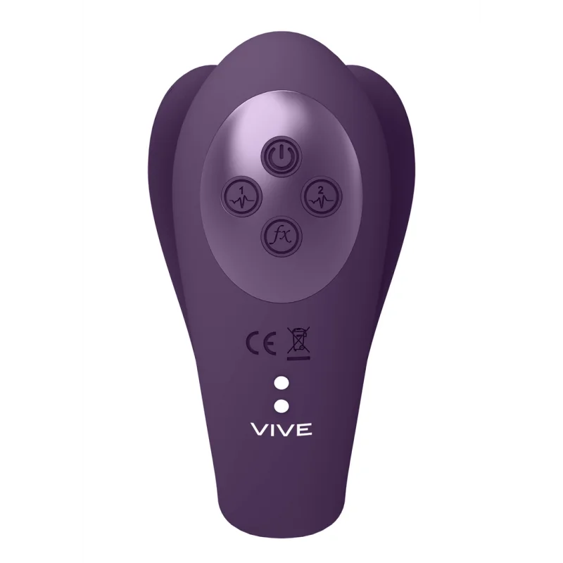 Yoko - Rechargeable Triple-action Vibrator With Dual Prongs And Clitoral Pulse Wave - Purple
