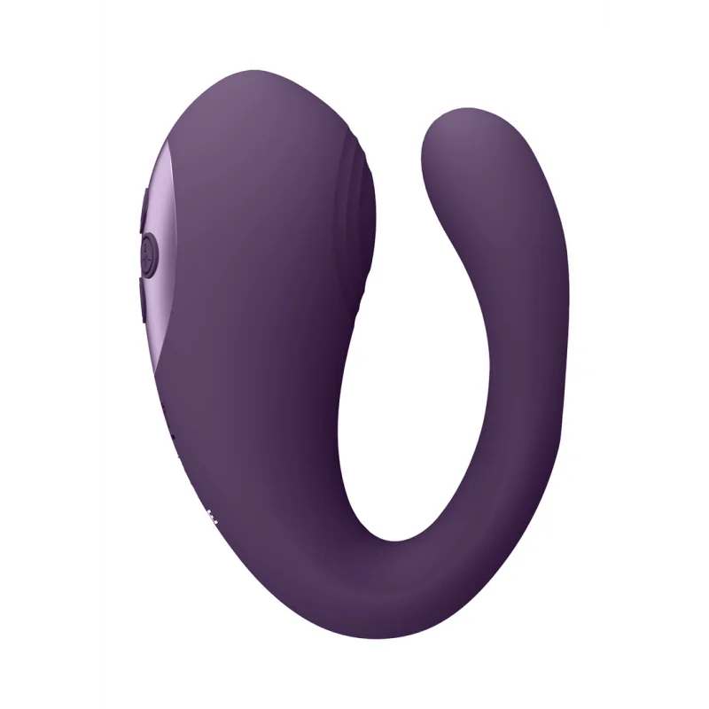 Yoko - Rechargeable Triple-action Vibrator With Dual Prongs And Clitoral Pulse Wave - Purple product.details.thumbnail 2