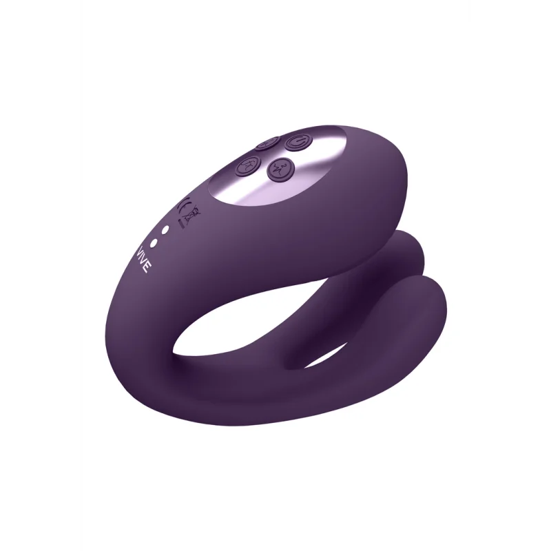 Yoko - Rechargeable Triple-action Vibrator With Dual Prongs And Clitoral Pulse Wave - Purple product.details.thumbnail 3