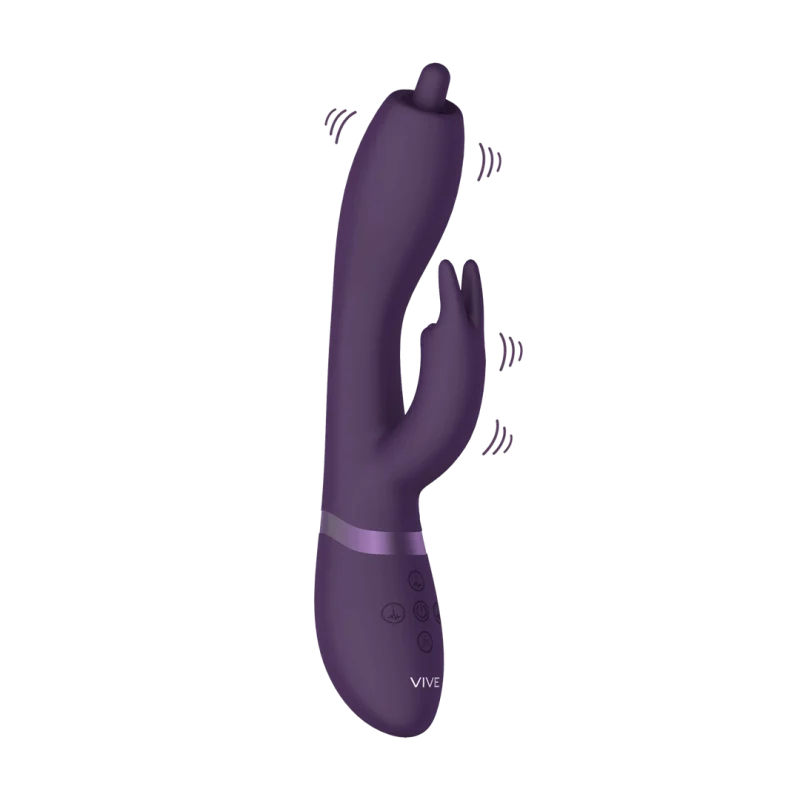 Nilo - Rechargeable Rotating G-spot Rabbit Vibrator - Purple product.details.thumbnail 2