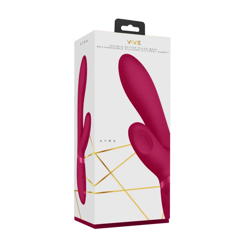 Kyra - Rechargeable G-spot Rabbit Vibrator With Pulse-wave - Pink