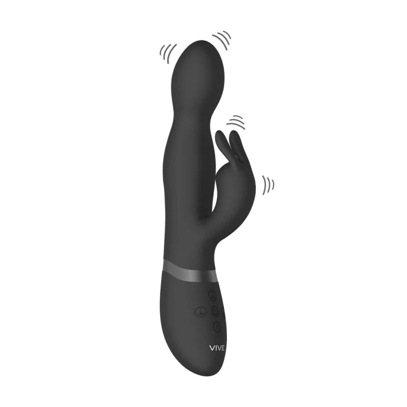 Niva - Rechargeable Rotating G-spot Rabbit Vibrator - Black product.details.thumbnail 2