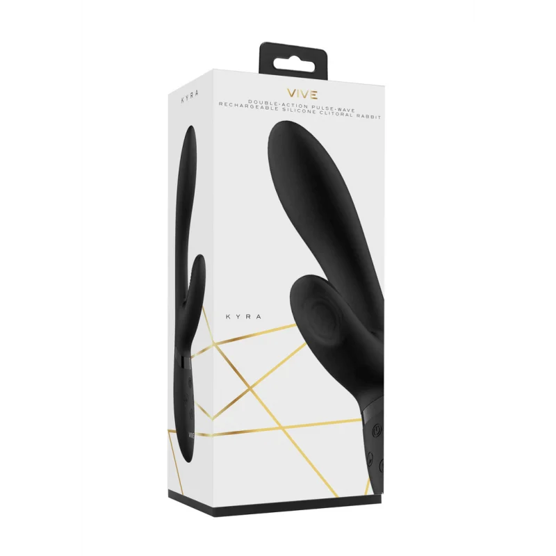Kyra - Rechargeable G-spot Rabbit Vibrator With Clitoral Pulse-wave - Black