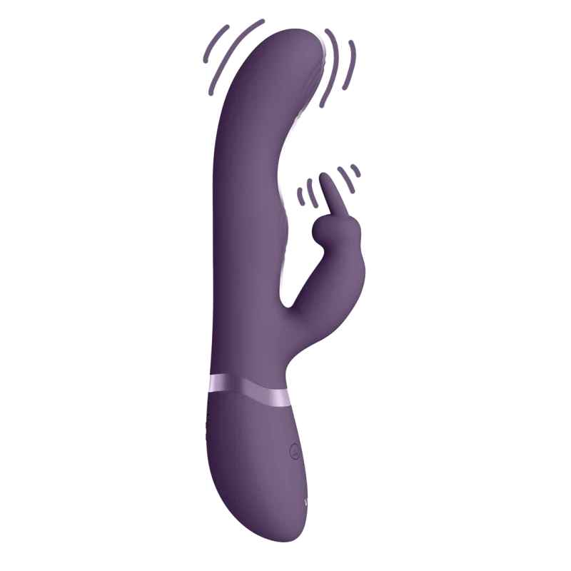 May - Επαναφορτιζόμενος Dual Pulse-wave Rabbit Δονητής με 3 Μοτέρ - Μοβ