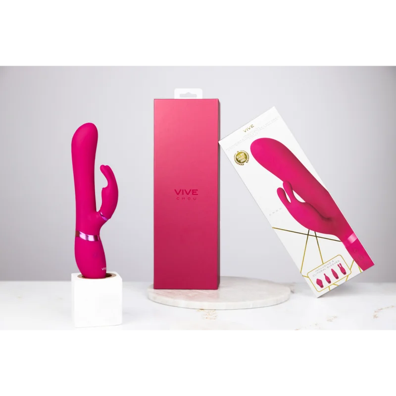 Chou - Rechargeable G-spot Rabbit Vibrator With 4 Interchangeable Sleeves - Pink product.details.thumbnail 4
