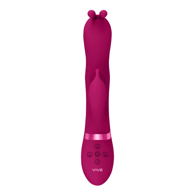 Gada - Rechargeable G-spot Rabbit Vibrator With Pulse Wave Technology - Pink