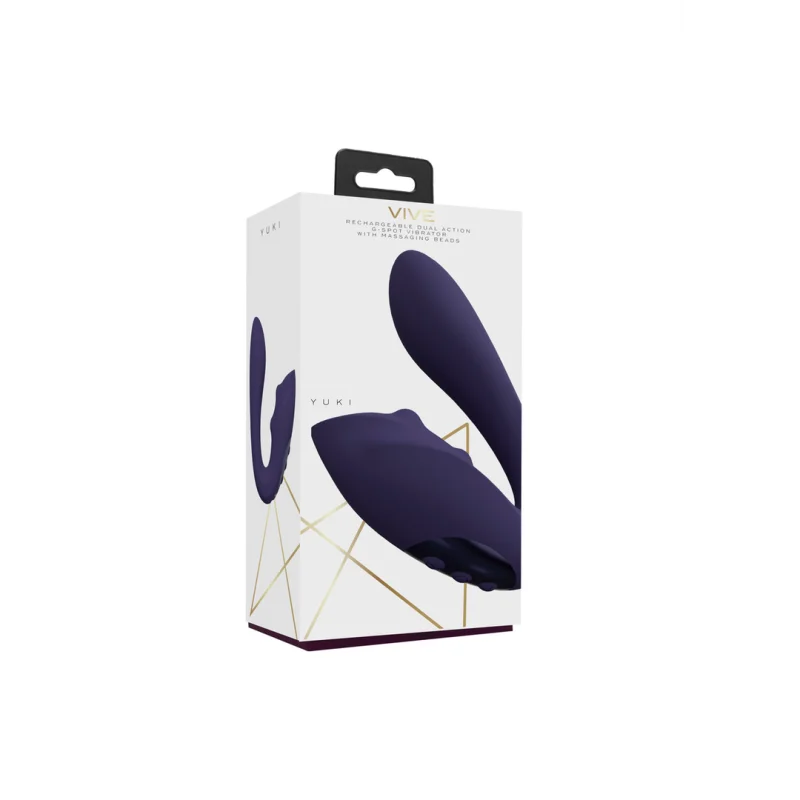 Yuki - Rechargeable G-spot Vibrator With Moving Massage Beads - Purple