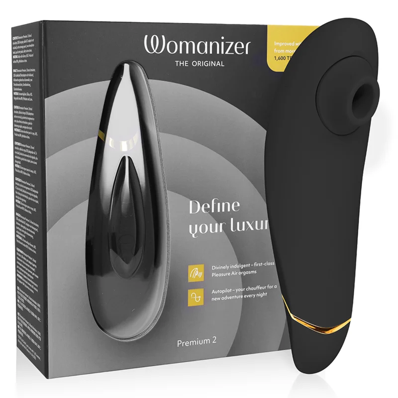 Premium 2 - Clitoral Stimulator With Pleasure Air & 14 Intensities - Black