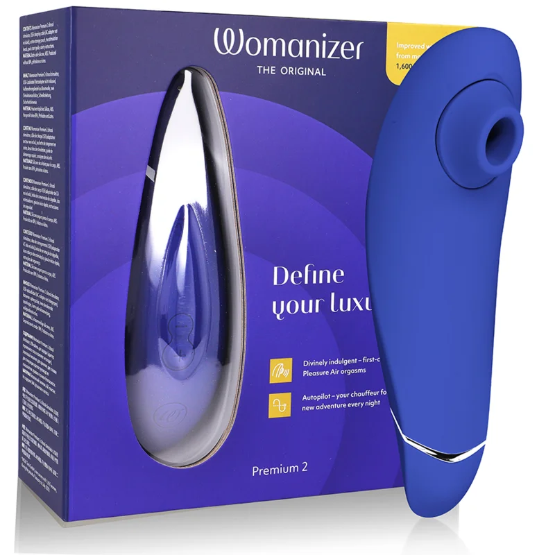 Premium 2 - Clitoral Stimulator With Pleasure Air & 14 Intensities - Blue
