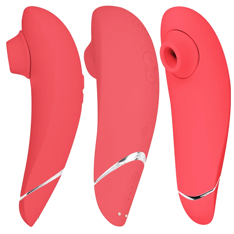 Premium 2 - Clitoral Stimulator With Pleasure Air & 14 Intensities - Coral Red