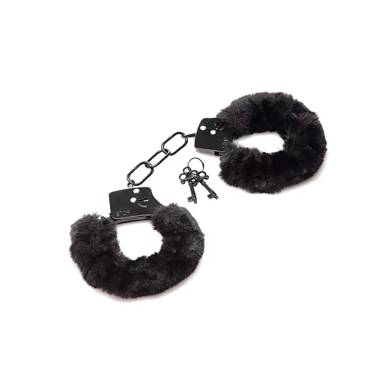 Soft Faux Fur Handcuffs - Black product.details.thumbnail 4