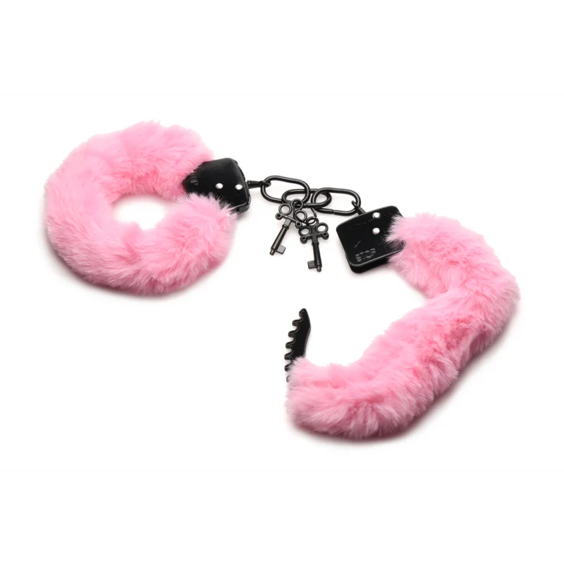Soft Faux Fur Handcuffs - Pink product.details.thumbnail 4