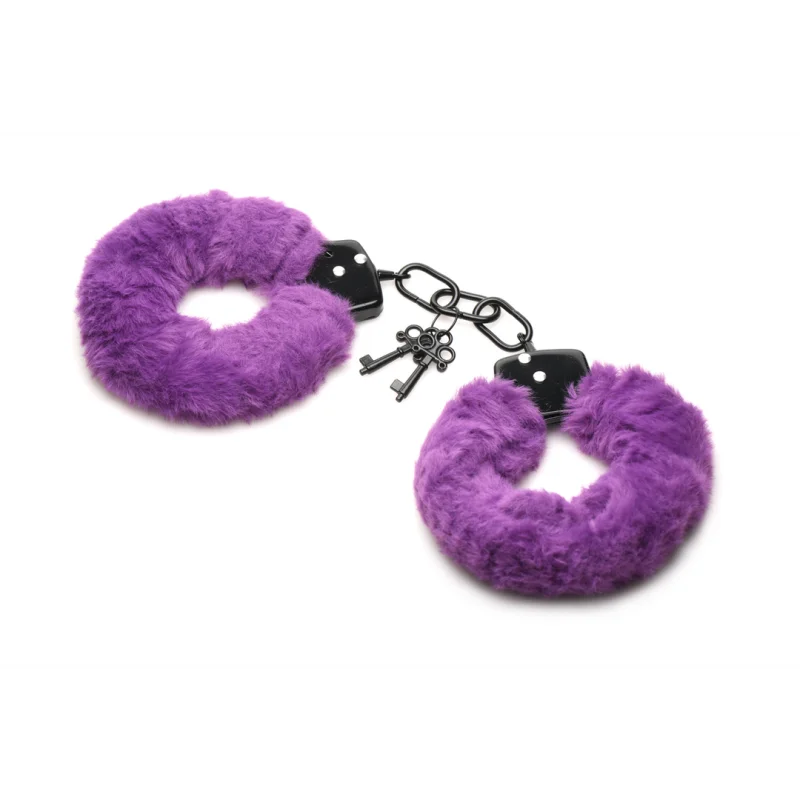 Soft Faux Fur Handcuffs - Purple - Xr Brands Related Products