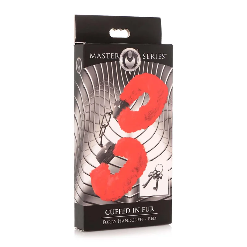 Soft Faux Fur Handcuffs - Red product.details.thumbnail 1