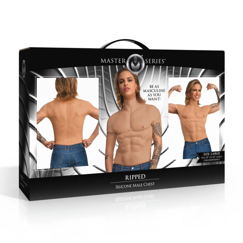 Ripped Silicone Male Chest - Ρεαλιστικό Στήθος Σιλικόνης Ανδρικό - Large