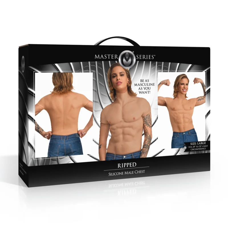 Ripped Silicone Male Chest - Ρεαλιστικό Στήθος Σιλικόνης Ανδρικό - Medium