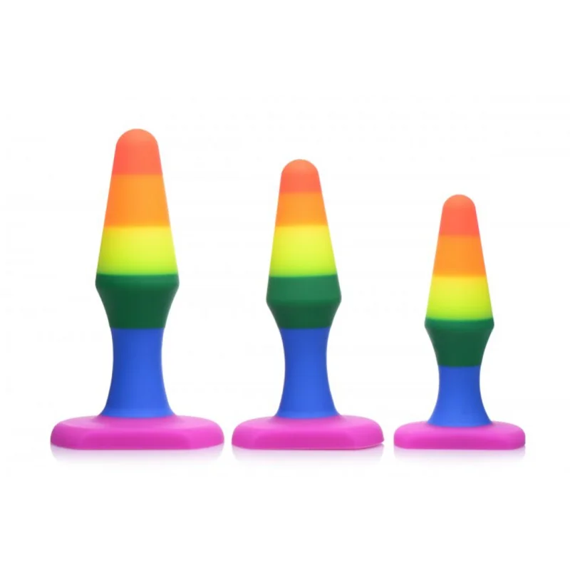 Rainbow - Σετ Πρωκτικές Σφήνες Σιλικόνης - 3 τμχ product.details.thumbnail 2