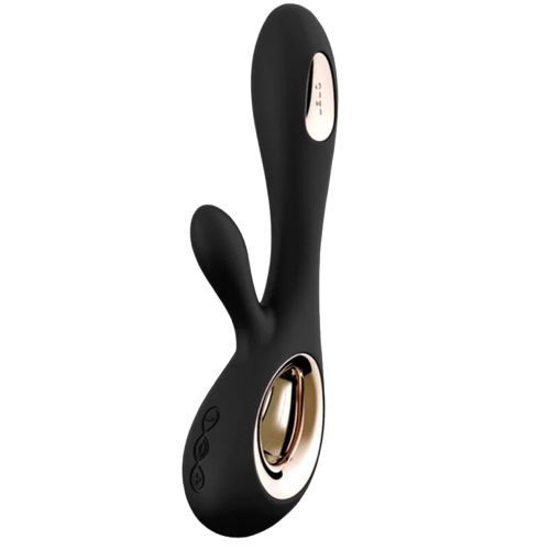 Soraya Wave - Δονητής Rabbit Διπλής Διέγερσης - Μαύρο